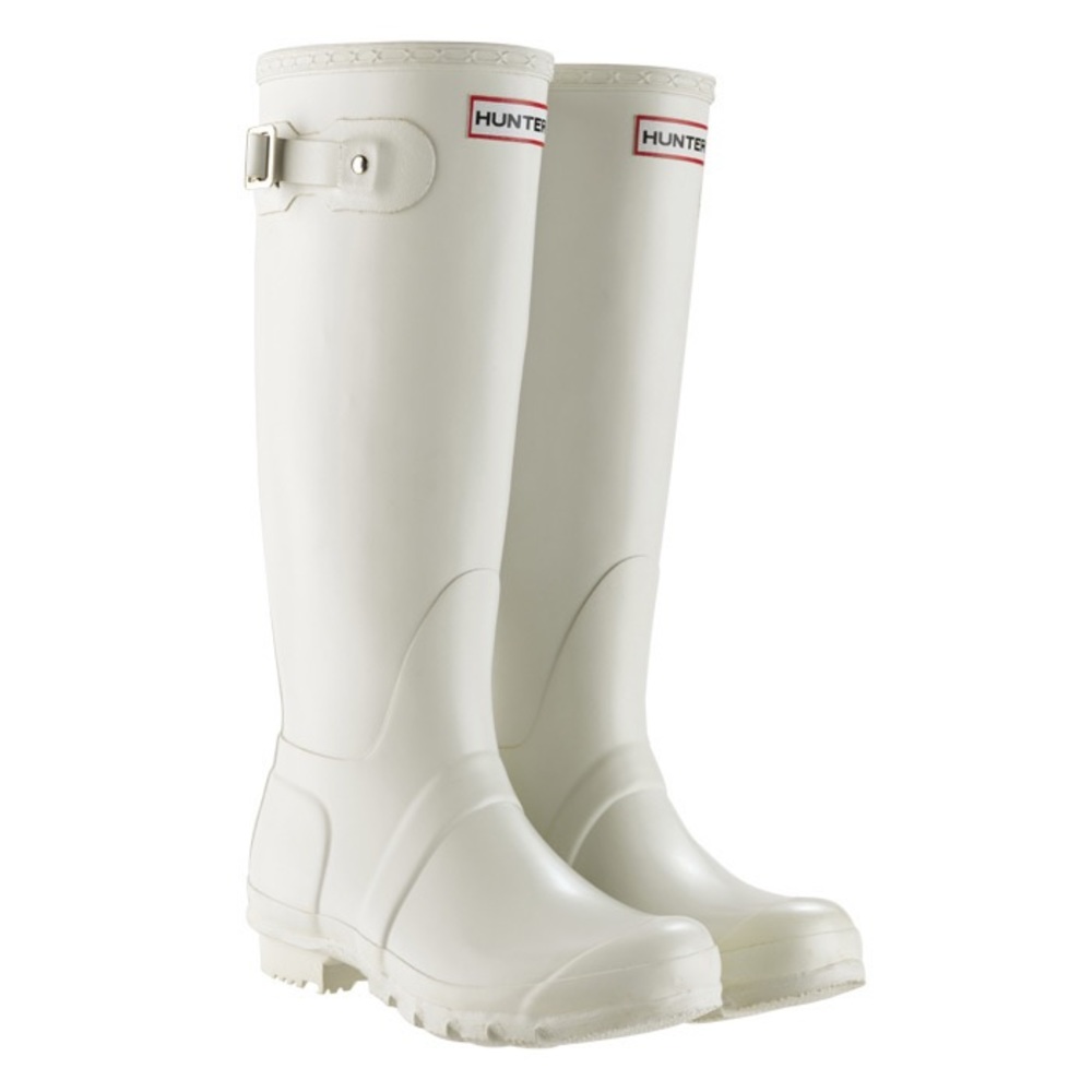 Hunter Tall White Gloss Rain Boots!